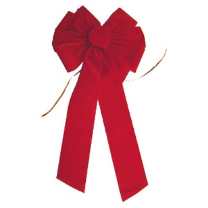 Red Velvet Wreath Bow -