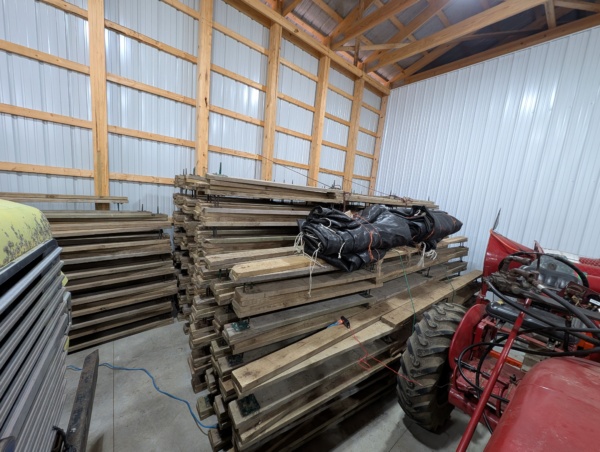 #200-Used 5'x10' Wooden Display Racks, including pin plates, completely assembled - Image 5