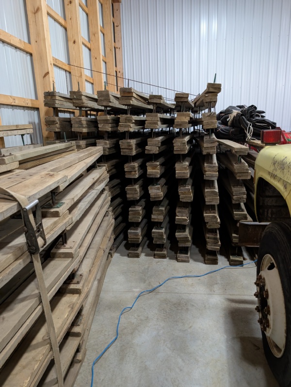 #200-Used 5'x10' Wooden Display Racks, including pin plates, completely assembled - Image 4